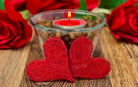 Love Heart Candle, wallpapers