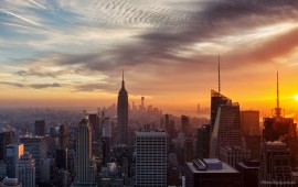 new york city sunset, wallpapers