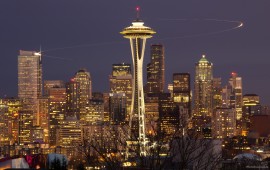 seattle night skyline wal…, wallpapers