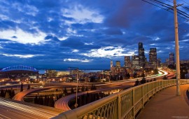 seattle night , wallpapers